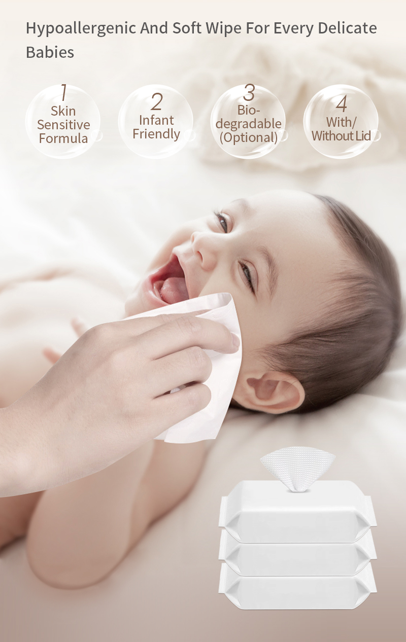 Premium and biodegradable baby wipe